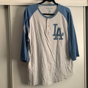 Vintage inspired Dodgers raglan 2X